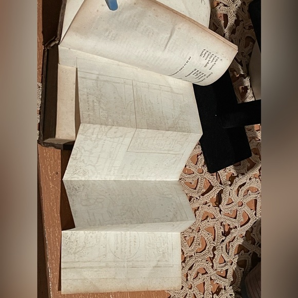 Antiquarian book Other - RARE 1825 French Book Histoire History w/Fantastic PULL OUT MAP Cours D’histoire